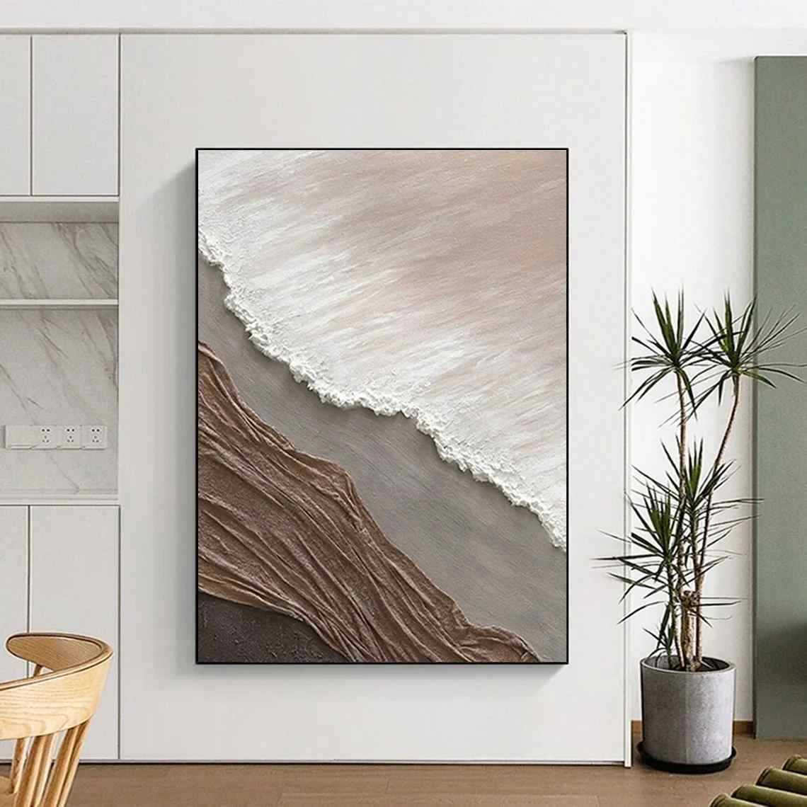 Neutral_Minimalist_Textured_Layers_Bedroom_Canvas_Wall_Art_7CK49 wall art